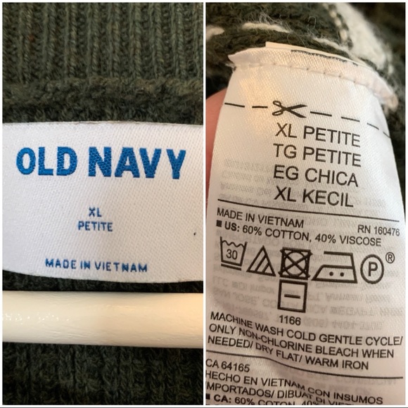 XL PETITE Stripe Green Sweater - Picture 7 of 7